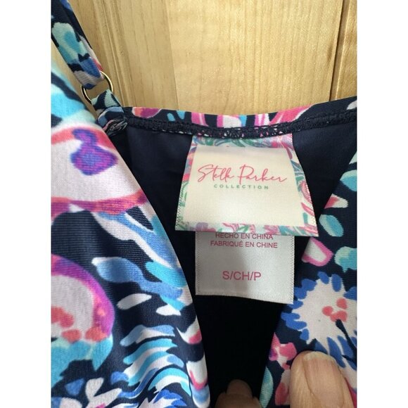 Stella Parker One Piece Swimsuit Coastal Tropical Print New With Tag Size Small - Picture 4 of 7